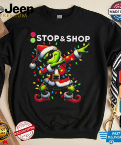 Official Santa Grinch Dabbing Stop & Shop Merry Christmas Light Shirt