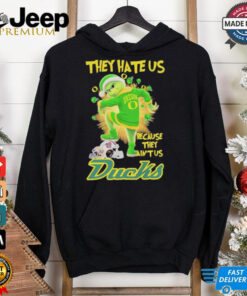 Official Santa Grinch Oregon Ducks Vs Buckeyes And Huskies They Hate Us Because They Ain’t Us shirt