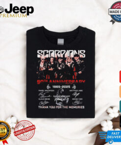 Official Scorpions Coming 60th Anniversary 1965 2025 Thank You For The Memories T Shirt