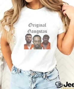 Official Scottie Scheffler, Tiger Woods, & John Daly Original Gangstas Mugshot T Shirt