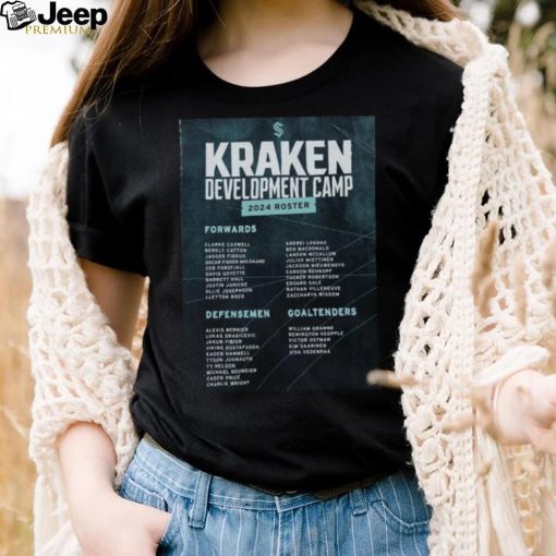 Official Seattle Kraken Development Camp 2024 Roster Shirt