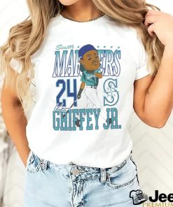 Official Seattle Mariners Ken Griffey Jr. Caricature Baseball Shirt