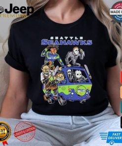 Official Seattle Seahawks NFL Horror Characters Movie Hippie Halloween Shirt