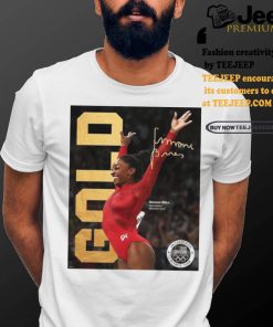 Official Simone Biles is golden again Gymnastics Women’s Vault Team USA Olympic Paris 2024 poster t shirt