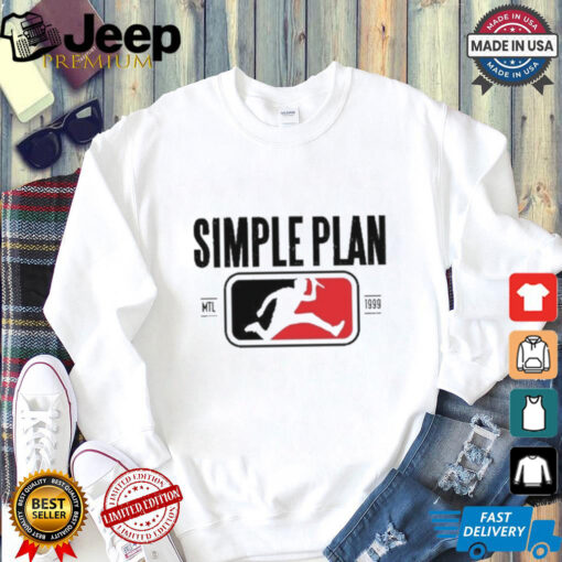 Official Simple Plan Style Logo Raglan Shirt