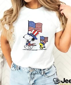 Official Snoopy And Woodstock American Flag 4th Of July T Shirt