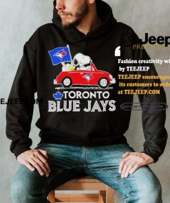 Official Snoopy And Woodstock Driving Car Toronto Blue Jays T Shirt