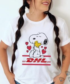 Official Snoopy And Woodstock Loves DHL Logo Shirt
