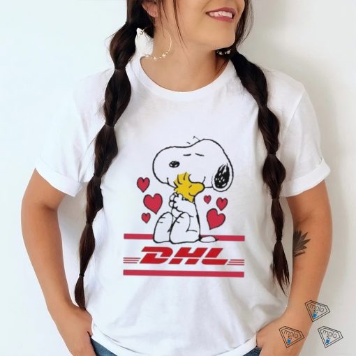 Official Snoopy And Woodstock Loves DHL Logo Shirt