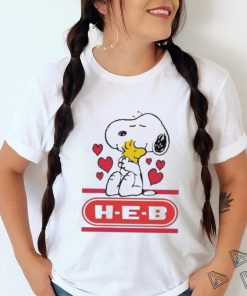 Official Snoopy And Woodstock Loves H E B Logo Shirt