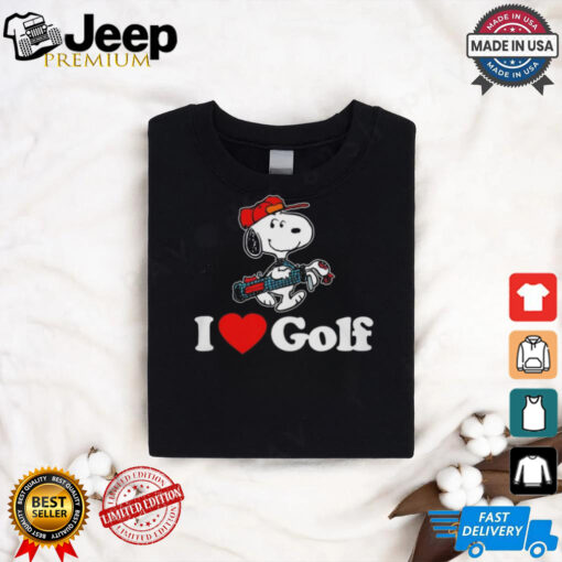 Official Snoopy I love golf T shirt