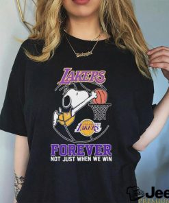 Official Snoopy Los Angeles Lakers Dunk Forever Not Just When We Win Shirt