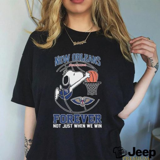 Official Snoopy New Orleans Pelicans Dunk Forever Not Just When We Win Shirt