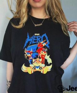 Official Sonic knuckles and tails team hero T shirt