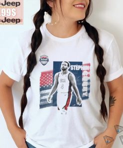 Official Stephen Curry USA Basketball 2024 Summer Olympics Player Cutout T Shirt