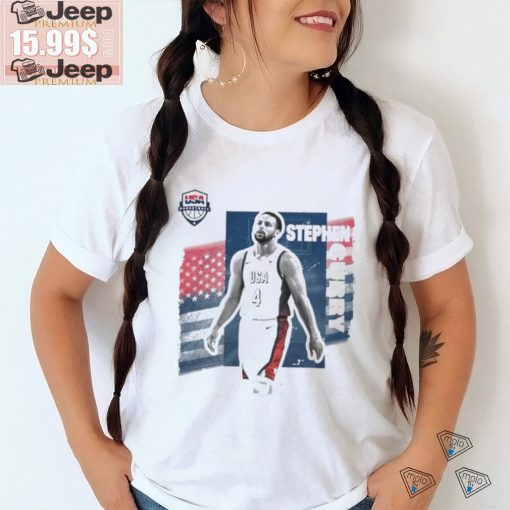 Official Stephen Curry USA Basketball 2024 Summer Olympics Player Cutout T Shirt