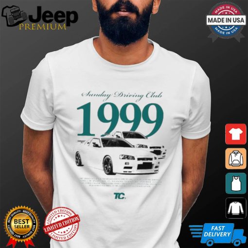 Official Sunday Driving Club 1999 The Nissan Gt r R34 Produced From 1995 To 2002 Is A Legendary Japanese T shirt