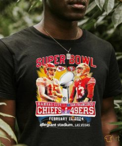 Official Super Bowl Game San Francisco 49ers Vs Kansas City Chiefs February 11, 2024 Allegiant Stadium Shirt