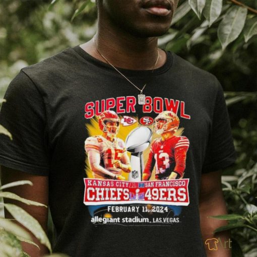 Official Super Bowl Game San Francisco 49ers Vs Kansas City Chiefs February 11, 2024 Allegiant Stadium Shirt