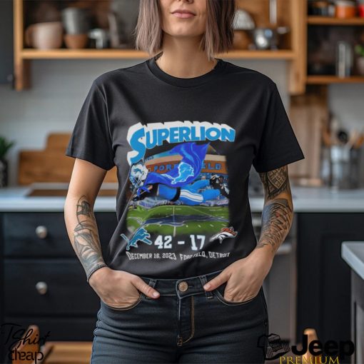Official Superlion Detroit Lions Defeated Denver Broncos 42 17 Shirt