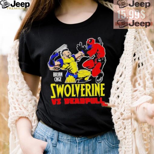 Official Swolverine vs deadpull brian cage T shirt