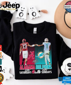 Official Tagovailoa Alabama Crimson Tide On Saturdays and Tagovailoa Miami Dolphins On Sundays 2024 Signature Shirt