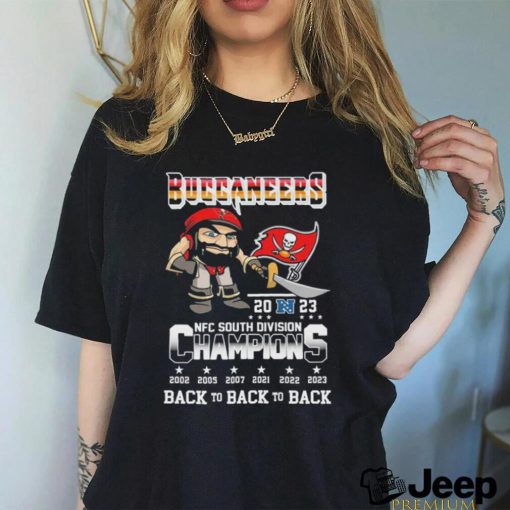 Official Tampa Bay Buccaneers Mascot 2023 NFC South Division Champions Back To Back To Back Shirt