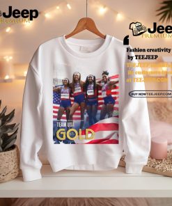 Official Team USA Gold Medal Win Women’s 4x100m Relay Paris Olympic 2024 Poster t shirt