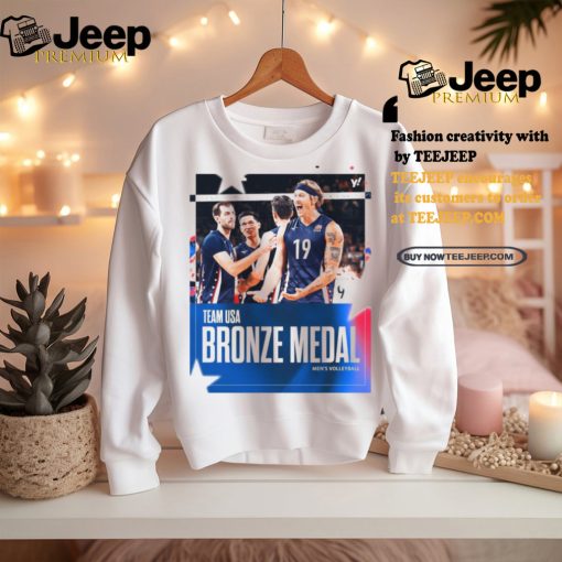 Official Team USA Men’s Volleyball Bronze Medal Paris Olympic 2024 Poster t shirt