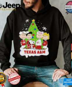 Official Texas A&M Aggies Football Celebrating Christmas With Snoopy Peanuts Shirt