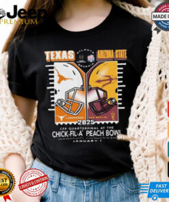 Official Texas Longhorns Vs Arizona State Sun Devils 2024 CFP Quarter Final Bound Peach Bowl Jan 1 t shirt