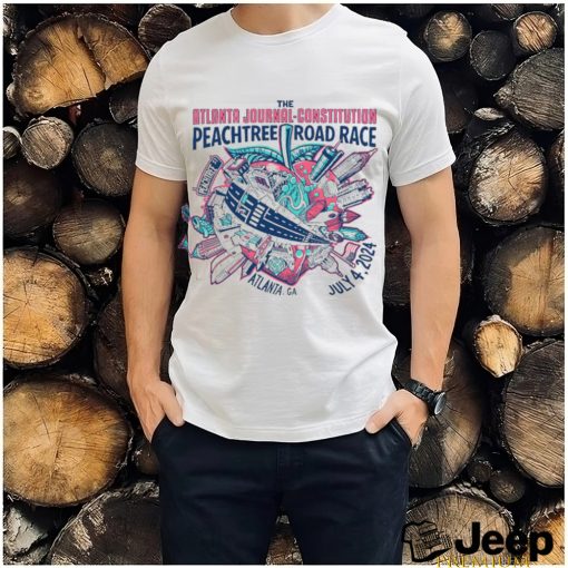 Official The Atlanta Journal Constitution Peachtree Road Race July 4 2024 T shirt