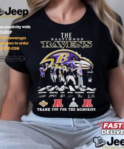 Official The Baltimore Ravens Thank You For The Memories T Shirt