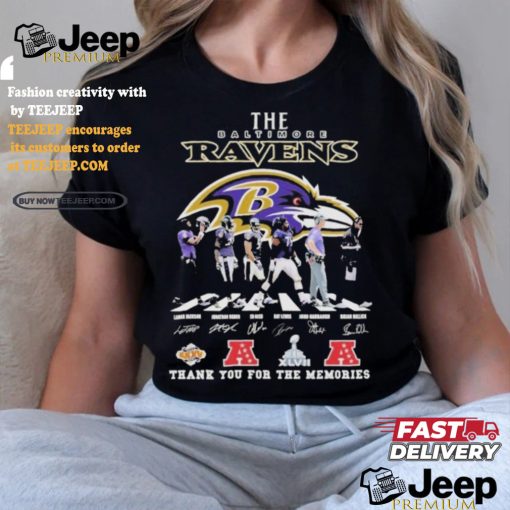 Official The Baltimore Ravens Thank You For The Memories T Shirt