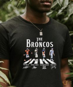 Official The Broncos Abbey Road Von Miller Terrell Davis Shannon Sharpe And John Elway Signatures Shirt