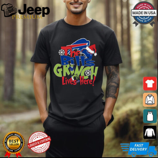 Official The Buffalo Bills Grinch Lives Here Christmas 2024 Shirt