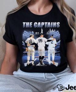 Official The Captains Derek Jeter Thurman Munson And Aaron Judge New York Yankees Signatures Shirt