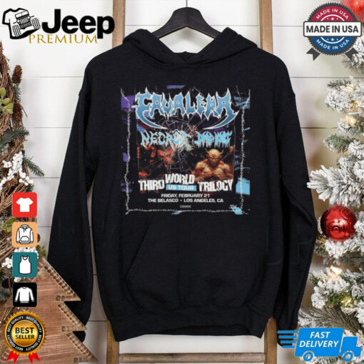 Official The Cavalera With Necrot And Dead Event Heat Third World Trilogy US Tour At The Belasco In Los Angeles CA On February 21 2025 Shirt