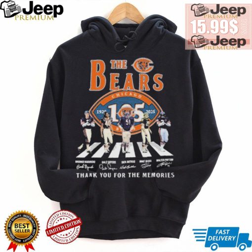 Official The Chicago Bears Abbey Road 1920 2025 Thank You For The Memories Signatures shirt