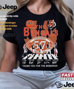 Official The Cincinnati Bengals 54 Years 1967 2024 Thank You For The Memories T Shirt