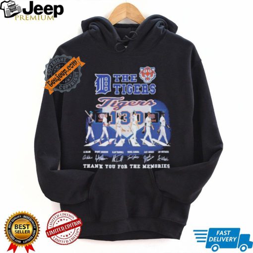 Official The Detroit Tigers Abbey Road Thank You For The Memories Signatures Shirt