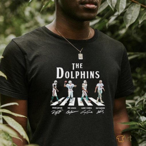 Official The Dolphins Abbey Road Jason Taylor Bob Griese Larry Csonka And Dan Marino Signatures Shirt