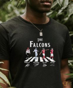 Official The Falcons Abbey Road Michael Vick Deion Sanders Julio Jones and Matt Ryan Signatures Shirt