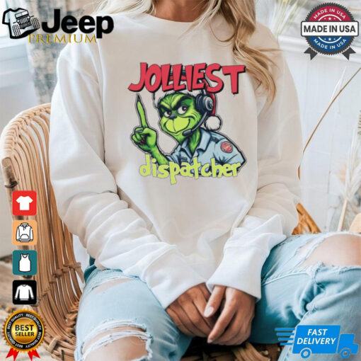 Official The Grinch Jolliest Dispatcher Christmas Shirt