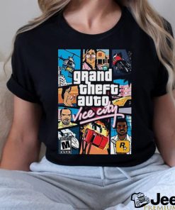 Official The Man Wearing Grand Theft Auto Vice City Games Poster t shirt