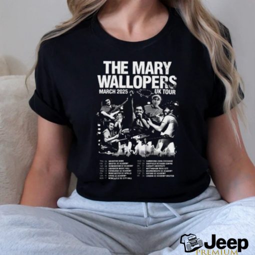 Official The Mary Wallopers Irish Rock N Roll 2025 Uk Tour Poster Shirt