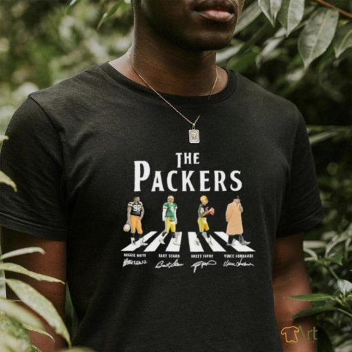 Official The Packers Abbey Road Reggie White Bart Starr Brett Favre And Vince Lombardi Signatures Shirt