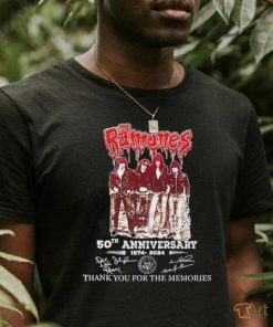 Official The Ramones 50th Anniversary 1974 2024 Thank You For The Memories Signatures Shirt