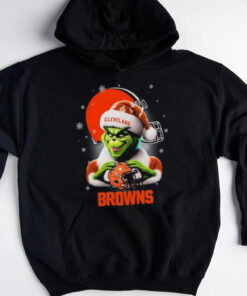 Official The Santa Grinch Love Cleveland Browns NFL Merry Christmas 2024 T shirt