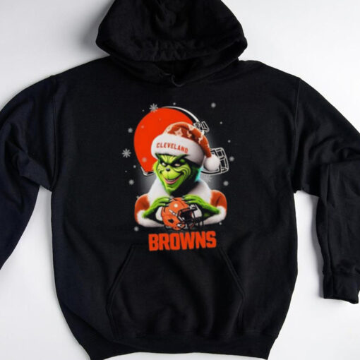 Official The Santa Grinch Love Cleveland Browns NFL Merry Christmas 2024 T shirt